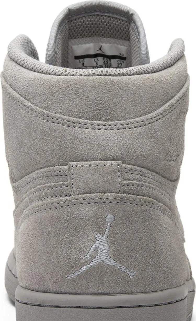 Air Jordan 1 Retro High Gray Suede sneakers, gray