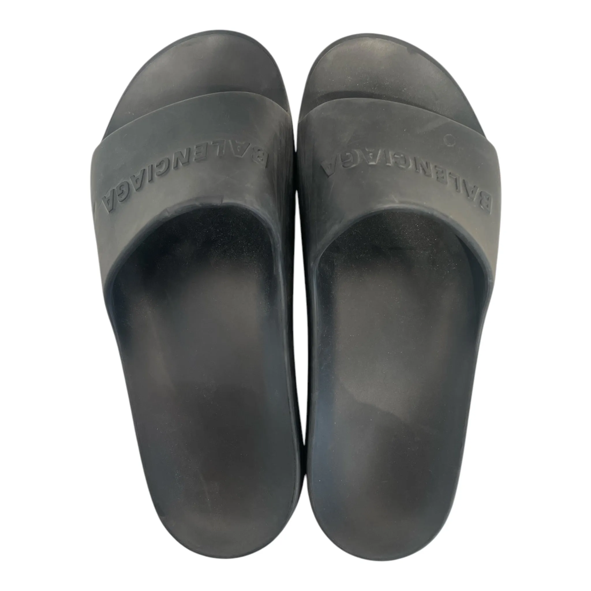 BALENCIAGA/Sandals/US 11/BLK/Pool Slides