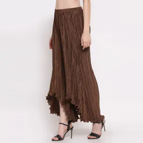 Brown Plisse Pant