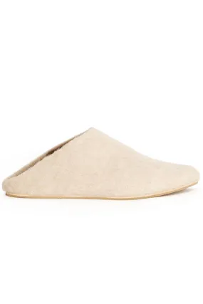 Hessian Brushed Fold Mule