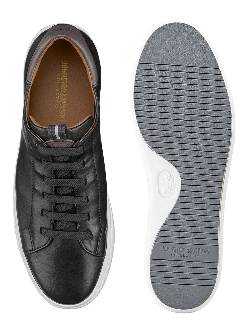 J & M Collection Anson Lace-to-Toe in Black Sheepskin