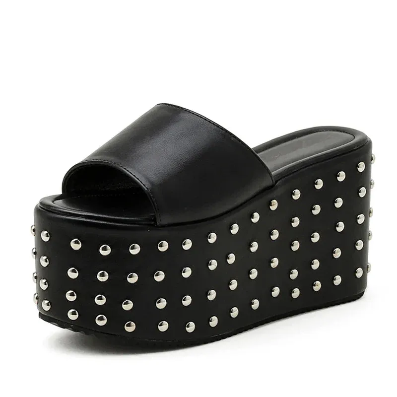 Joskaa 2024 New Japanese Chunky Sandals Black