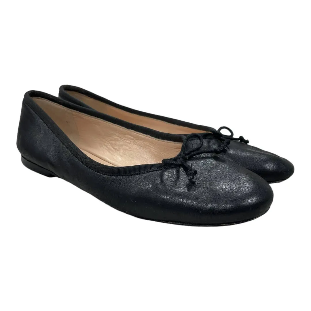 Kate Spade Honey Ballet Flats Shoes Leather Size 7.5 Black