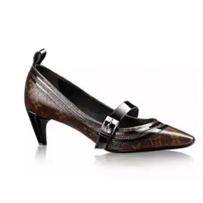 Louis Vuitton Star Power Monogram Low Heel Pumps Shoes Size 37