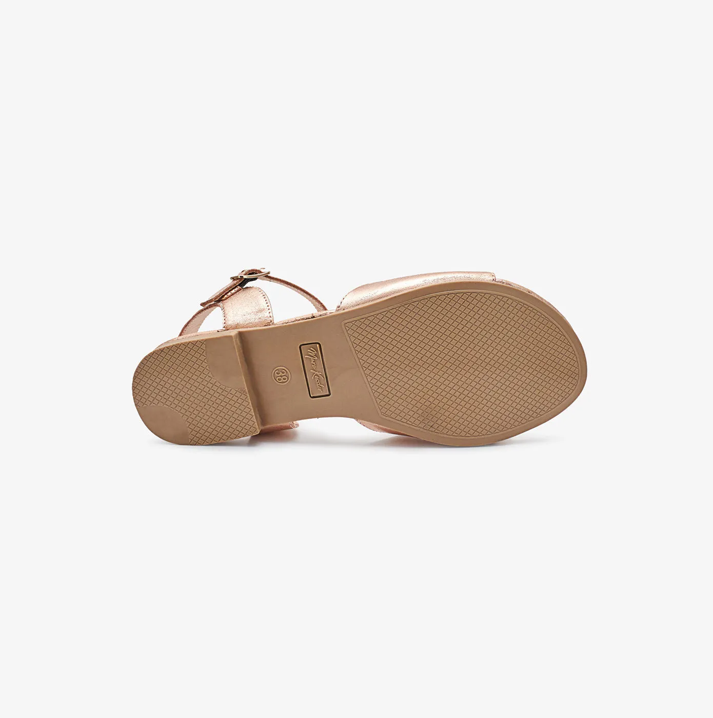 Metallic Leather Sandals for Women