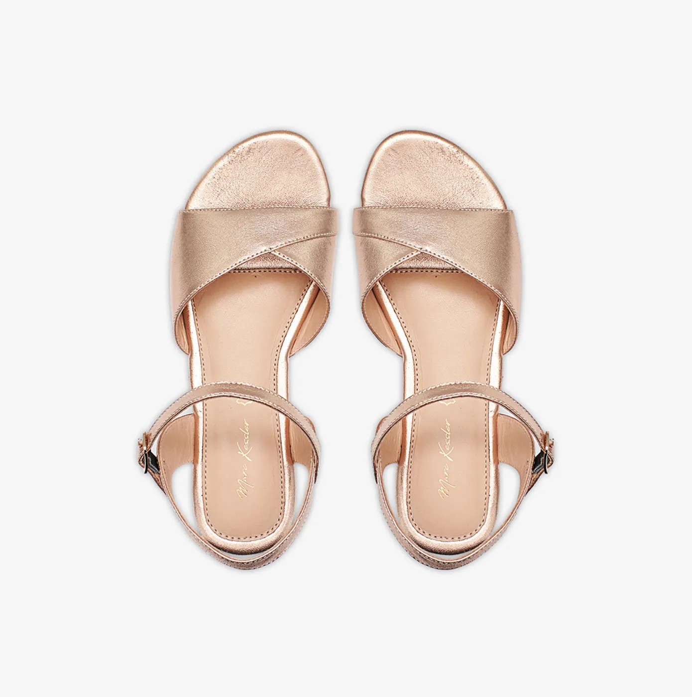 Metallic Leather Sandals for Women
