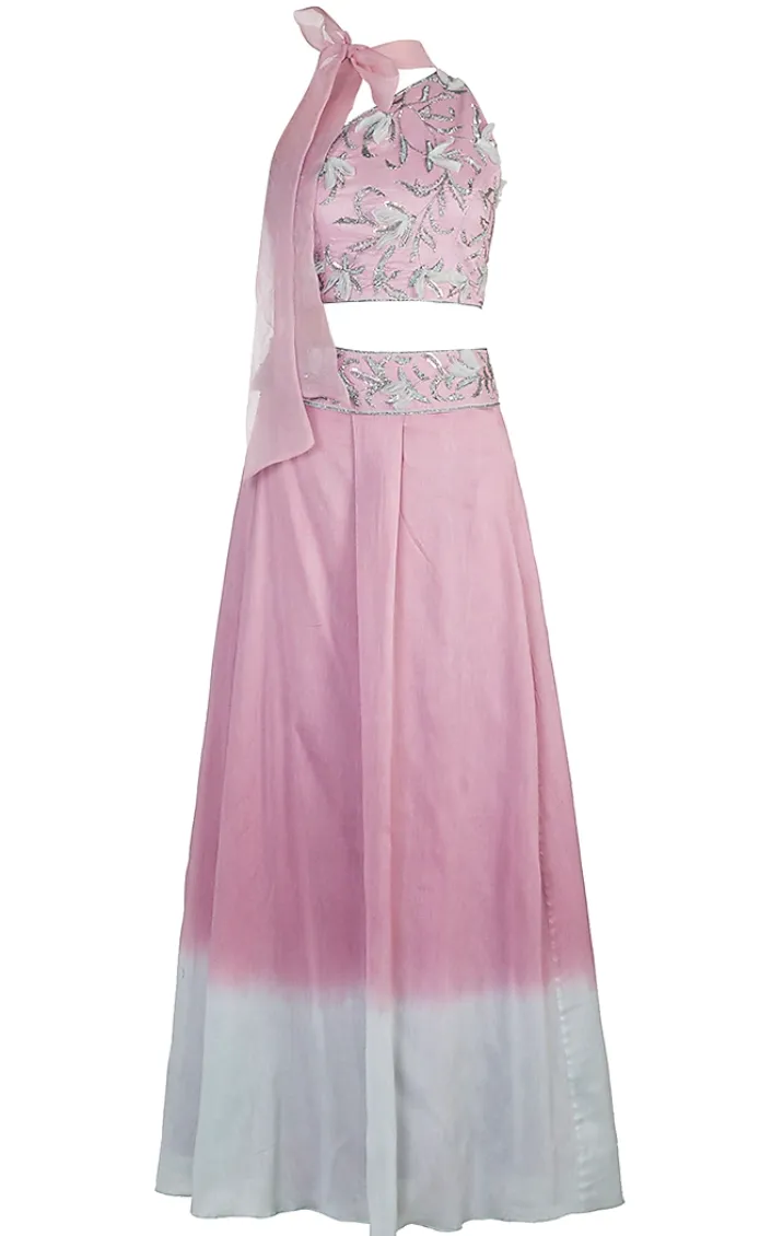 Ombre Lilac Lehenga