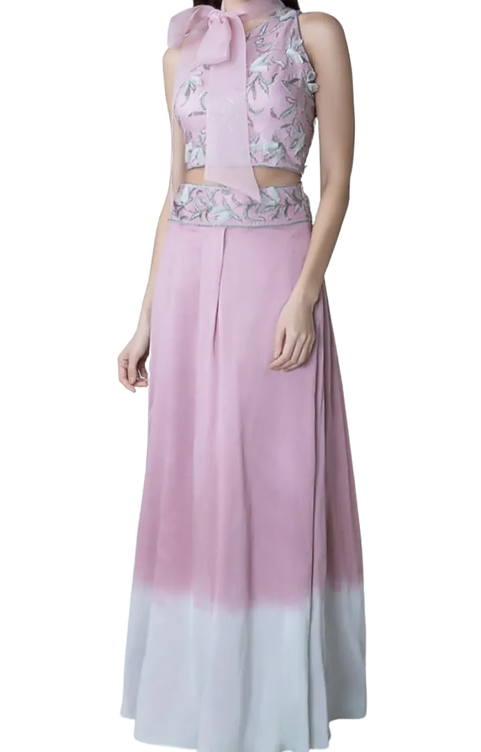 Ombre Lilac Lehenga