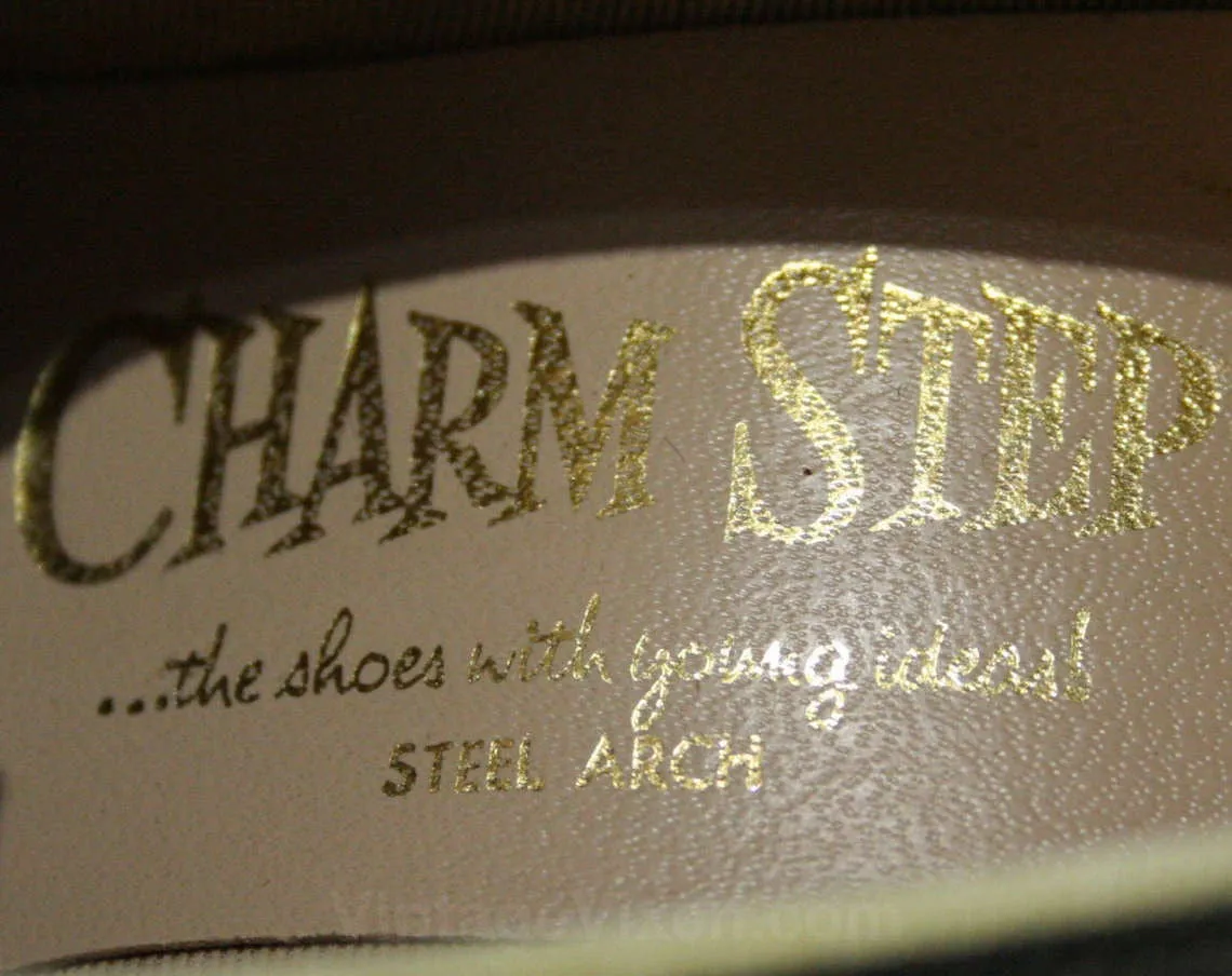 Size 6 Sparkling Gold Shoes - 1960s Metallic Heels - 60s Pumps - Fine Metallic Brocade - Square Bows - Evening - Deadstock - 6M - 43158-3