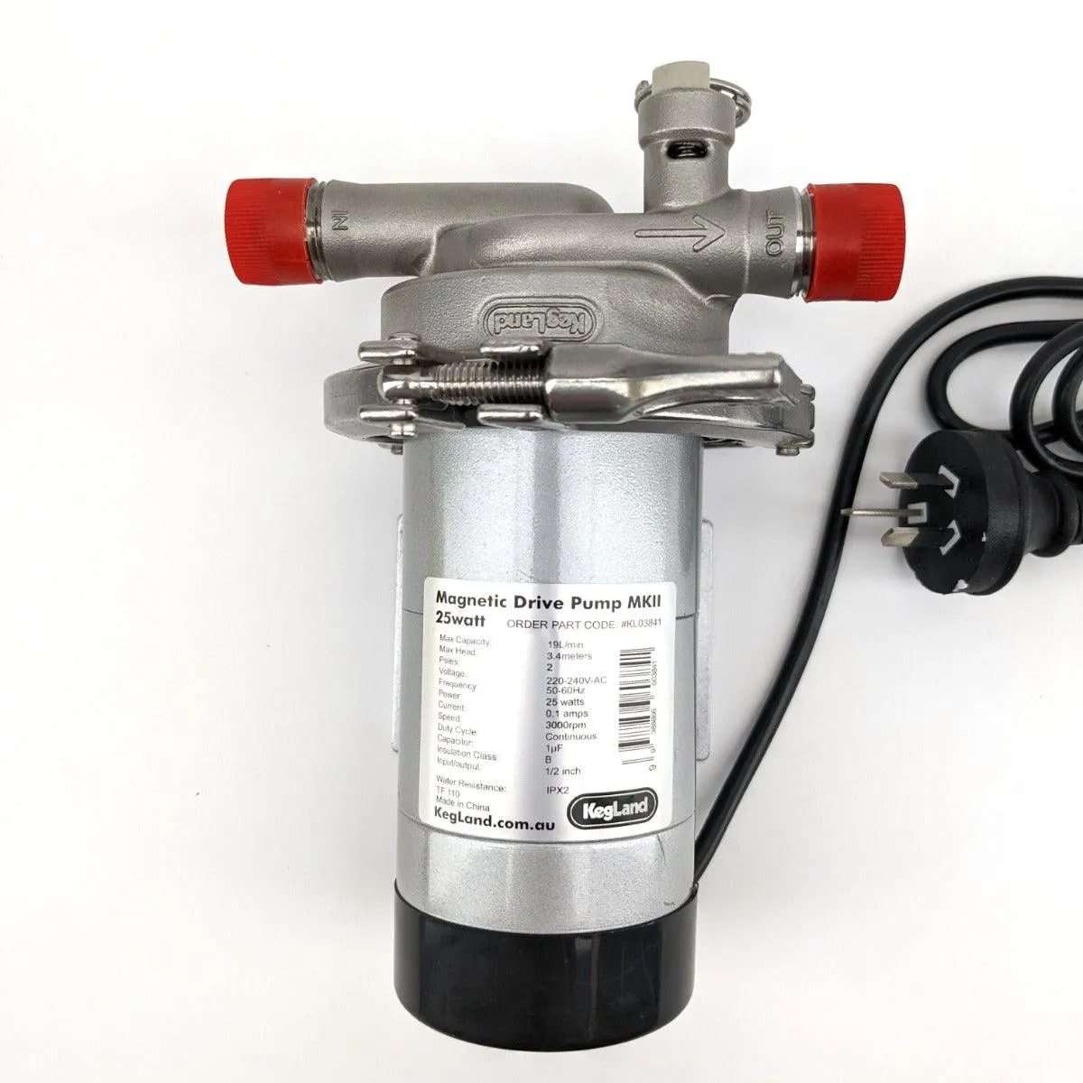 TC Breakdown - 3 Inch TC Stainless Steel Pump - 25w Magnetic Pump - Inline (220-240v)