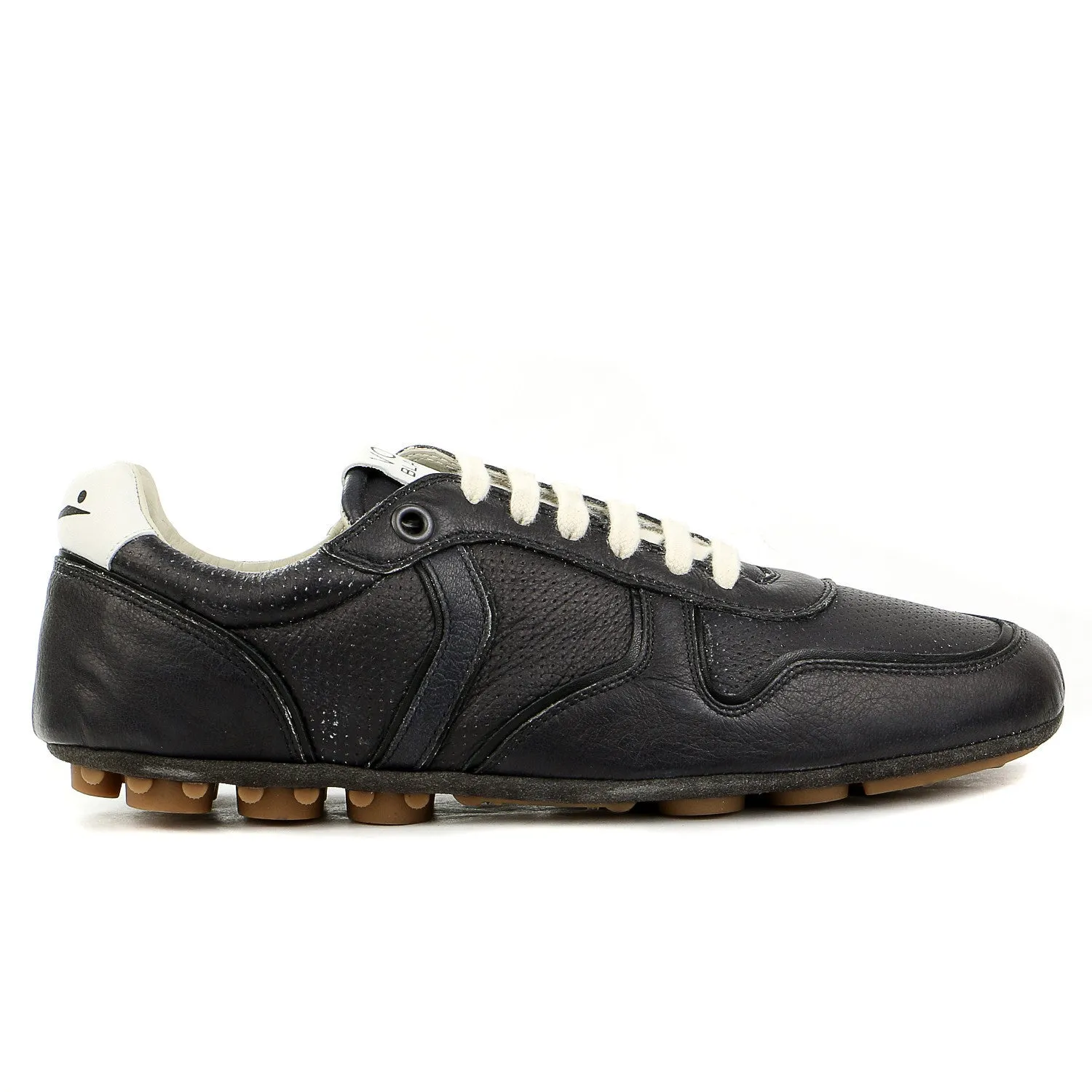 Voile Blanche 220 GR Leather Velour Ultralight Fashion Sneaker Shoe - Black - Mens