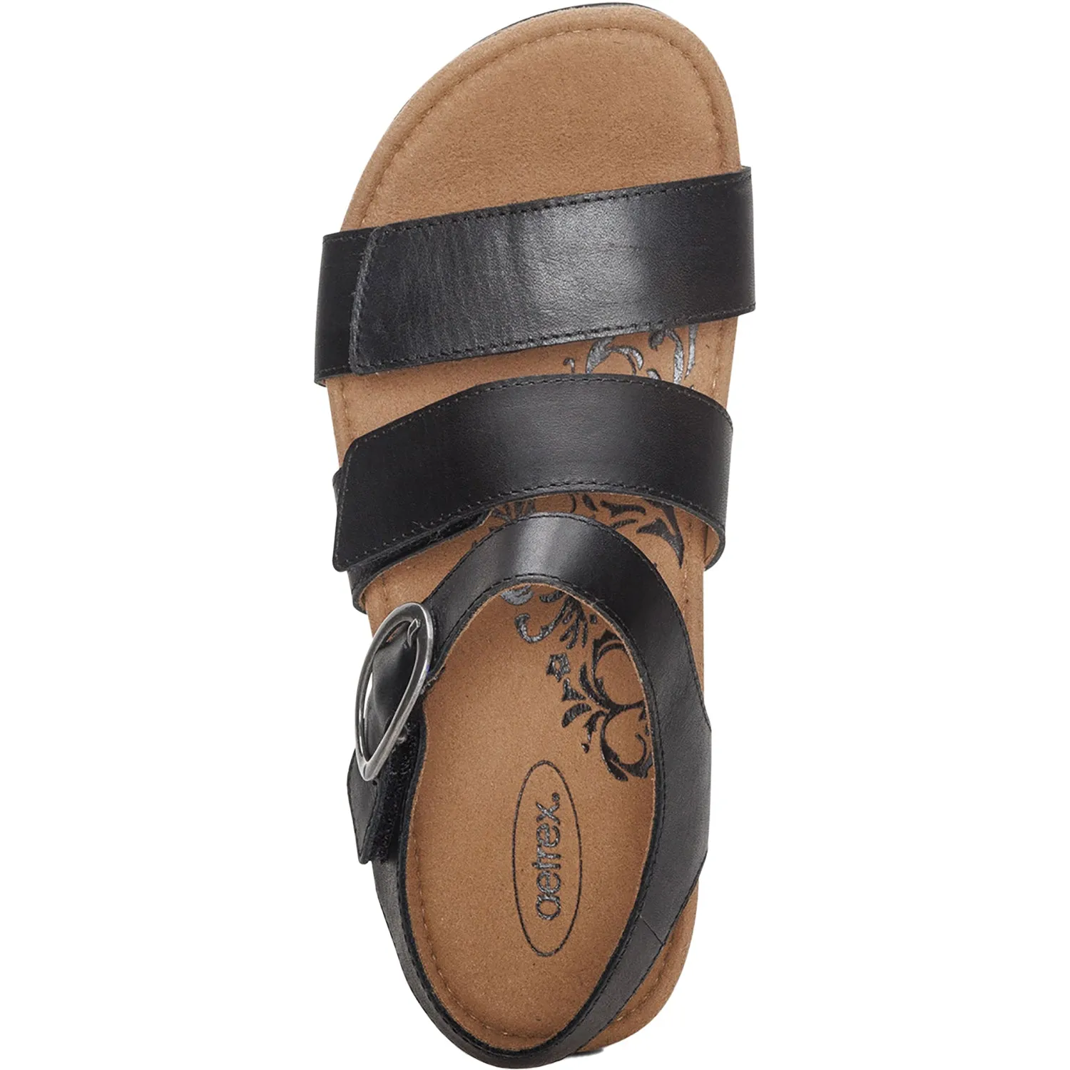 Women's Aetrex Lilly Black Leather