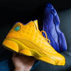Yellow Purple Custom Air Jordan 13